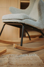 QUAX-Chaise Adulte À Bascule De Luxe Gris Sable