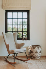 QUAX-Chaise Adulte À Bascule De Luxe Gris Sable