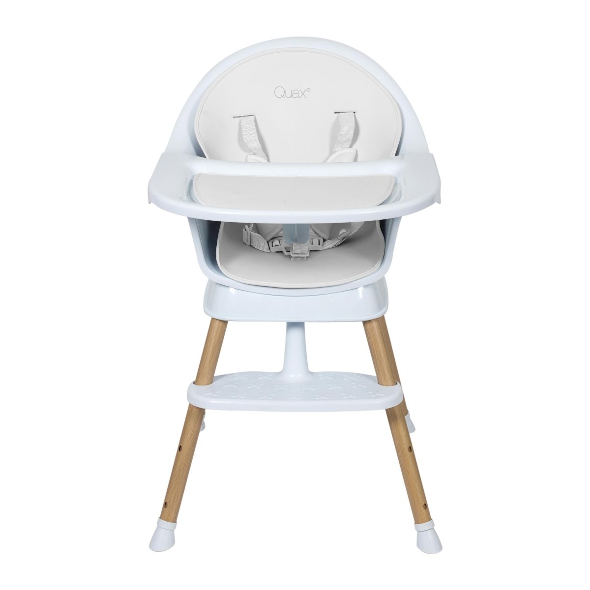 QUAX-Chaise Bébé Evolutive Ultimo 3 Luxe - Blanc-Naturel