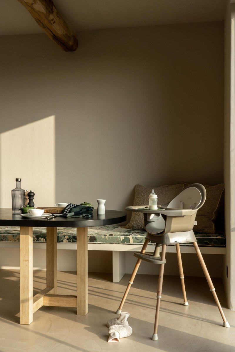 QUAX-Chaise Bébé Evolutive Ultimo 3 Luxe - Thym-Naturel