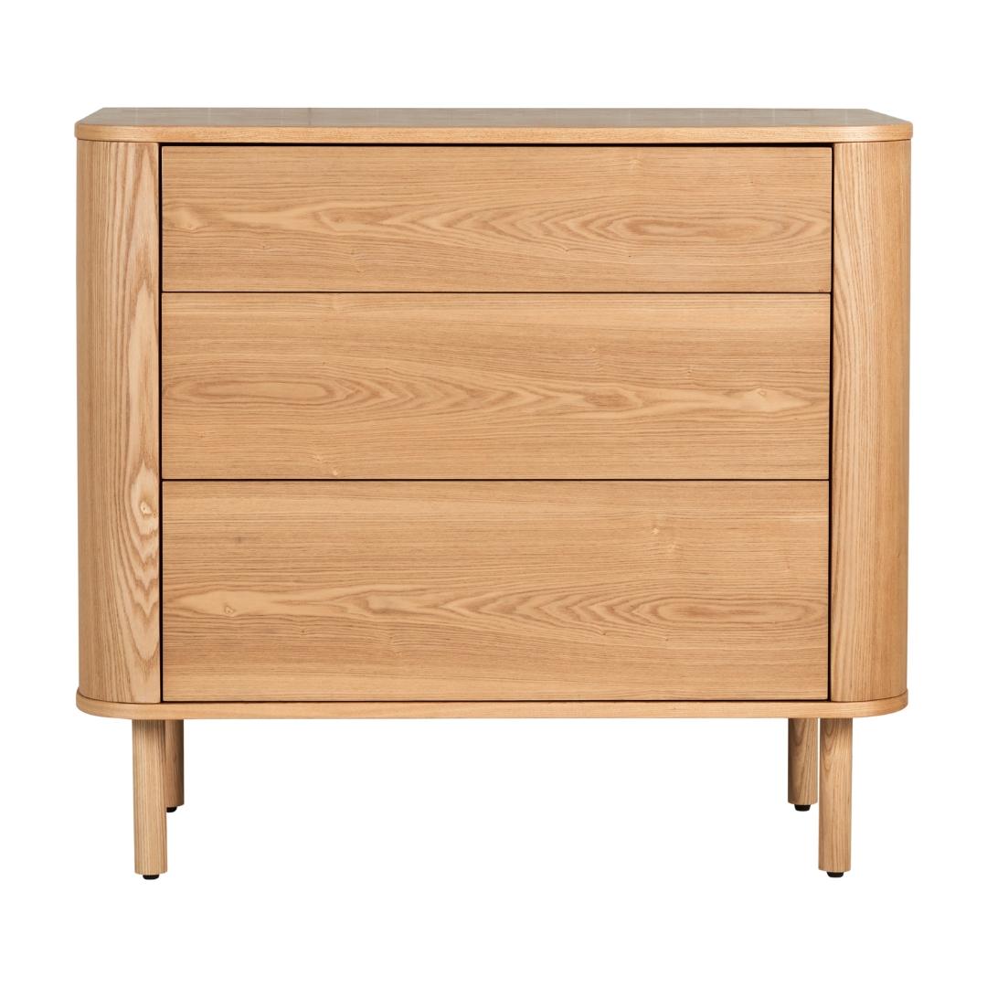 QUAX-Commode 3 Tiroirs YUME - Frêne Naturel