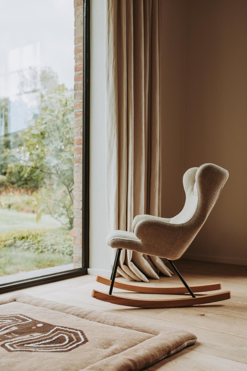 QUAX-Fauteuil À Bascule De Luxe Enfant Argile