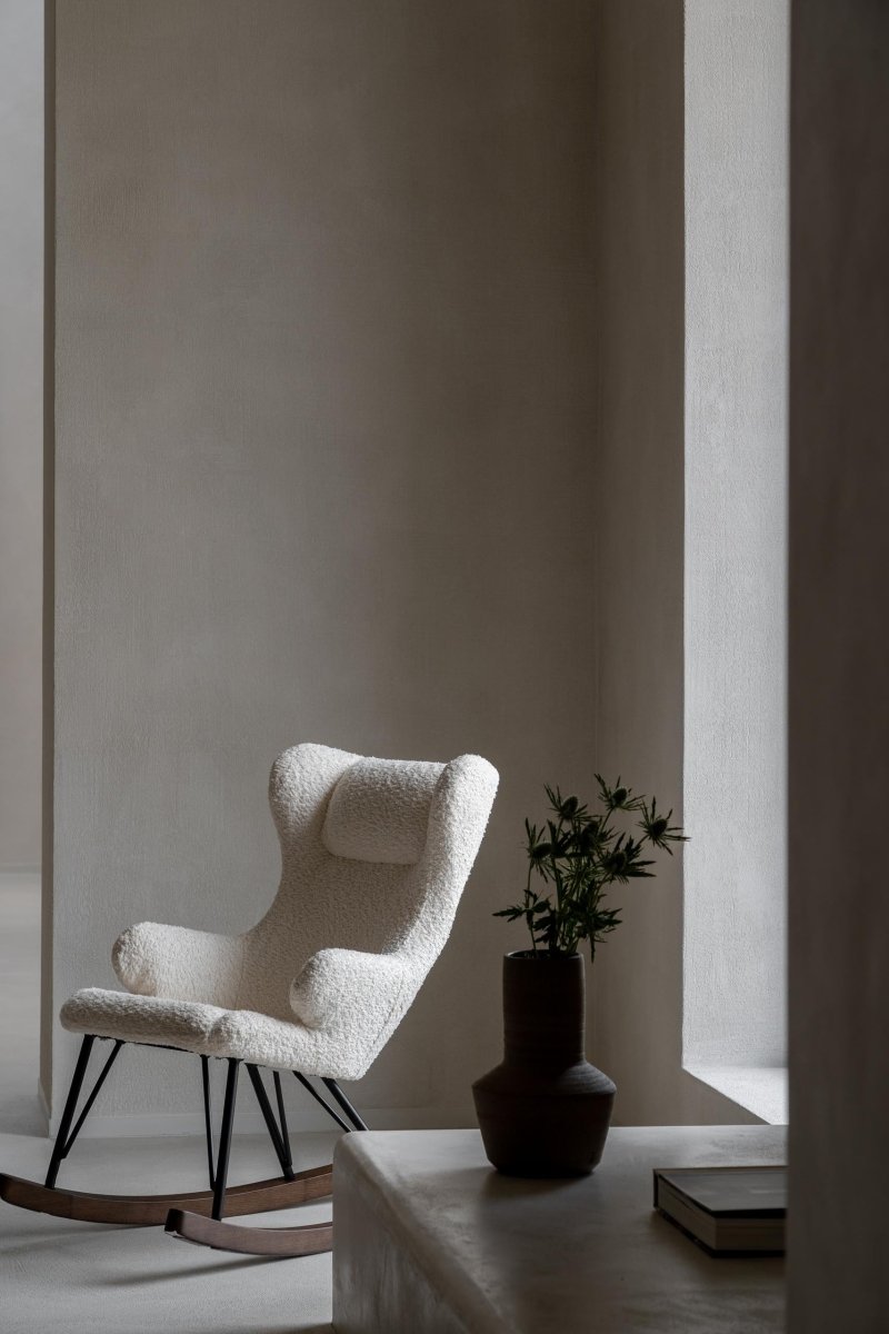QUAX-Fauteuil À Bascule De Luxe Enfant Crème