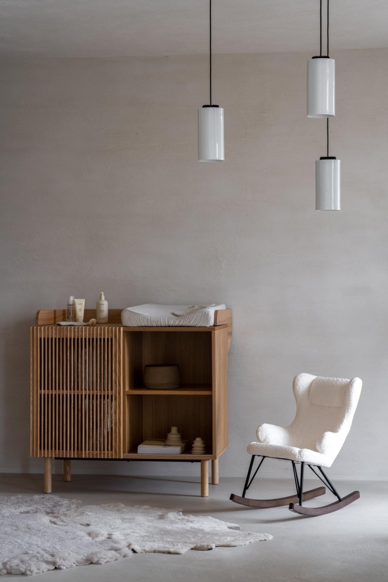 QUAX-Fauteuil À Bascule De Luxe Enfant Crème