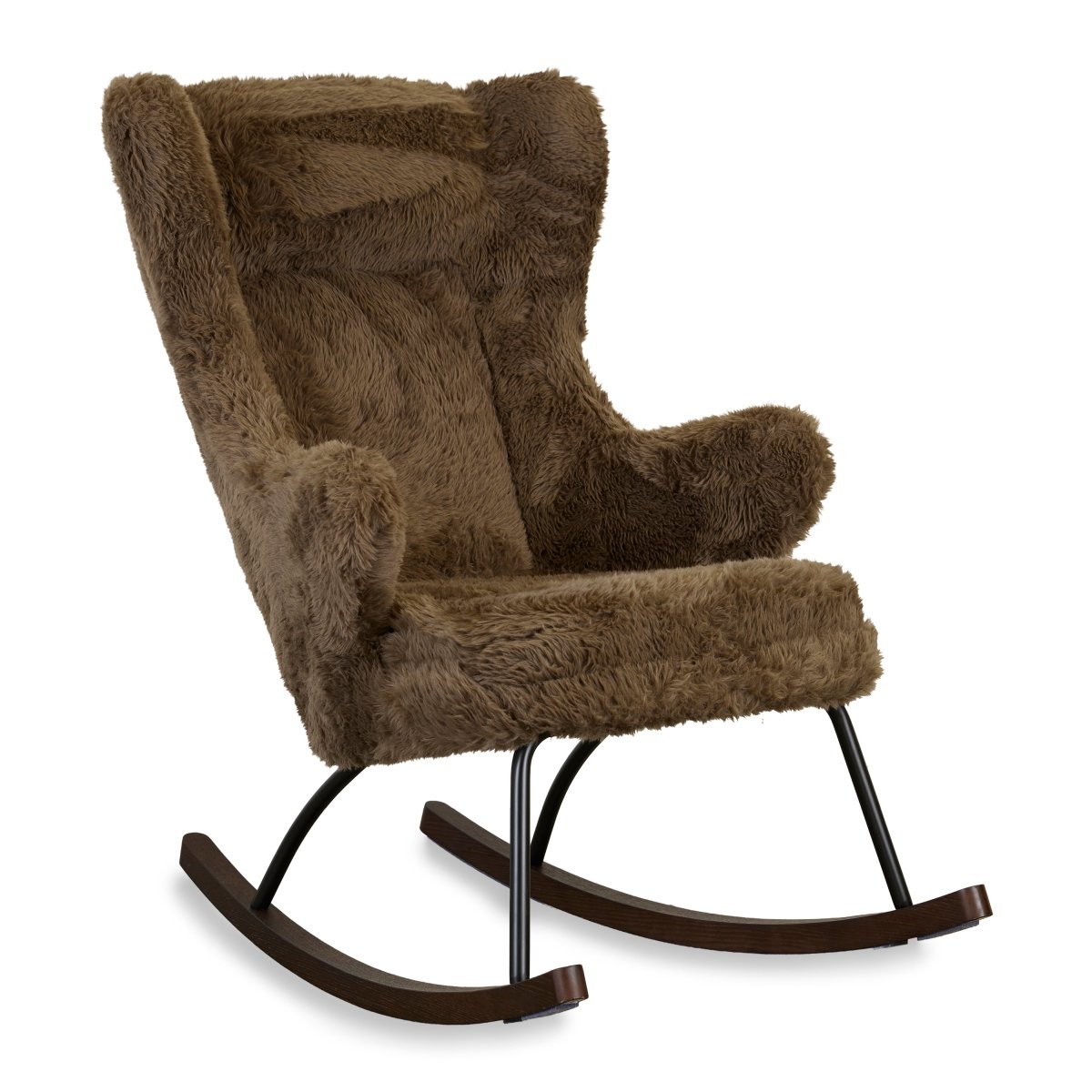 QUAX-Fauteuil À Bascule De Luxe - Pluche Espresso