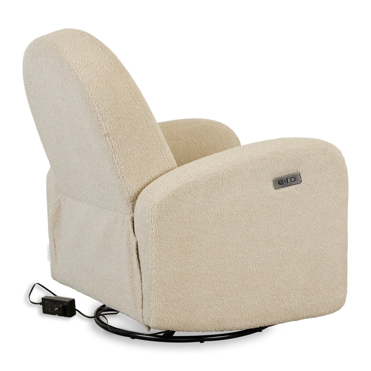 QUAX-Fauteuil D'Allaitement Électrique Swivel & Gliding - Teddy Taupe