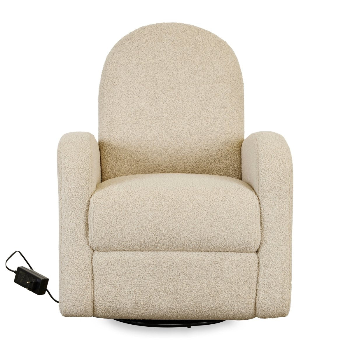 QUAX-Fauteuil D'Allaitement Électrique Swivel & Gliding - Teddy Taupe