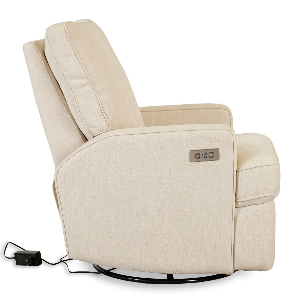 QUAX-Fauteuil D'Allaitement Électrique Swivel & Gliding - Tofu