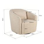 QUAX-Fauteuil Gomi - Swivel & Gliding Chair - Mohair Latte