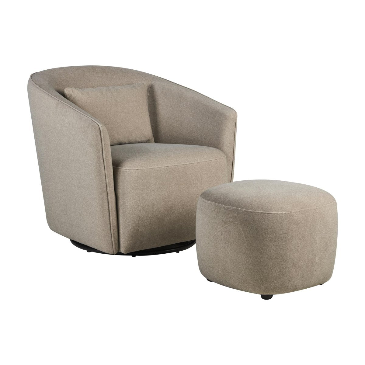 QUAX-Fauteuil Gomi - Swivel & Gliding Chair - Mohair Latte