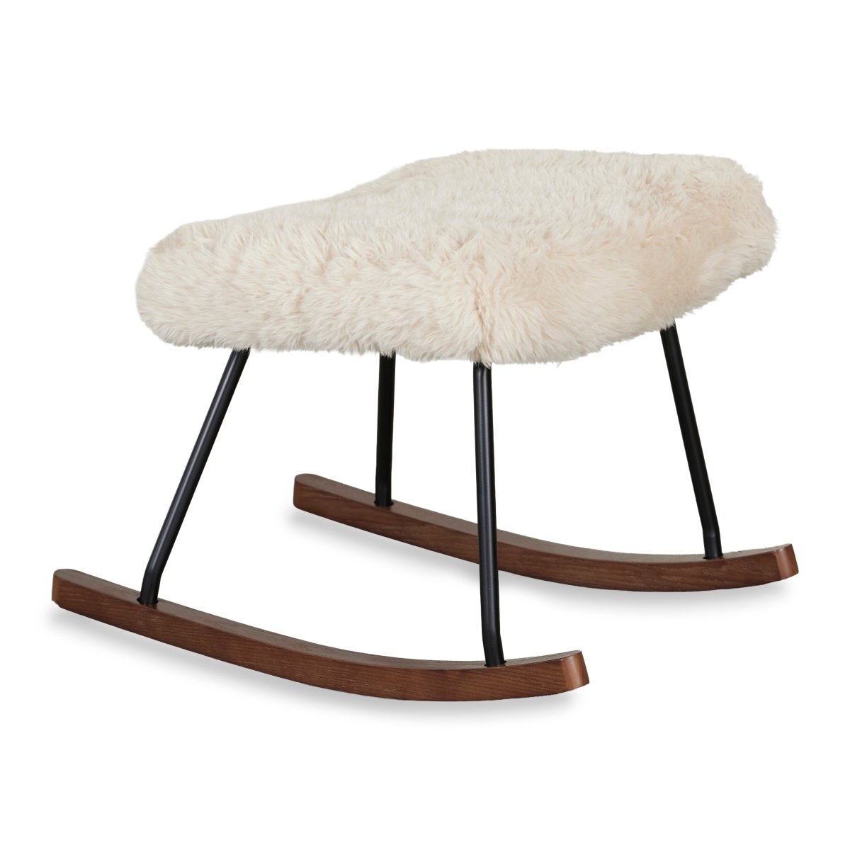 QUAX-Hocker Rocker De Luxe - Pluche Chalk