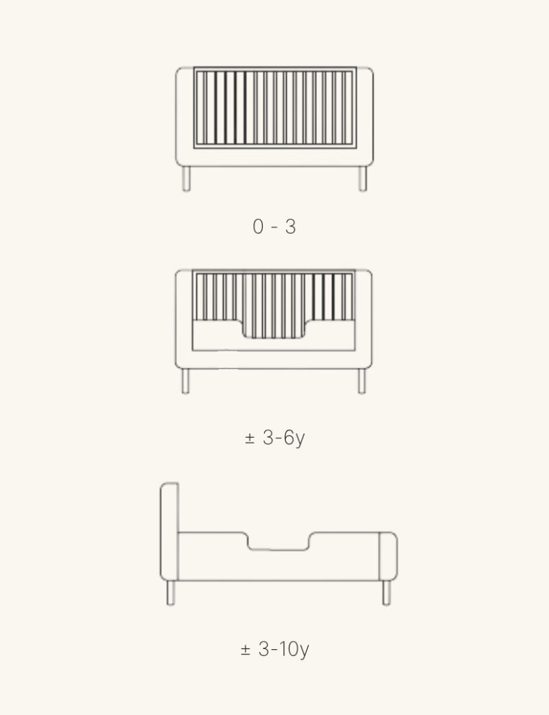 QUAX-Kit de Conversion YUME 70 x 170 cm - Frêne Naturel