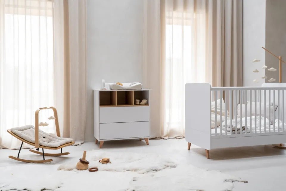 QUAX-Lit Bébé Évolutif LOFT 70 x 140 Cm - Blanc