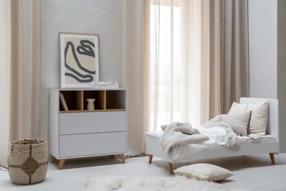 QUAX-Lit Bébé Évolutif LOFT 70 x 140 Cm - Blanc