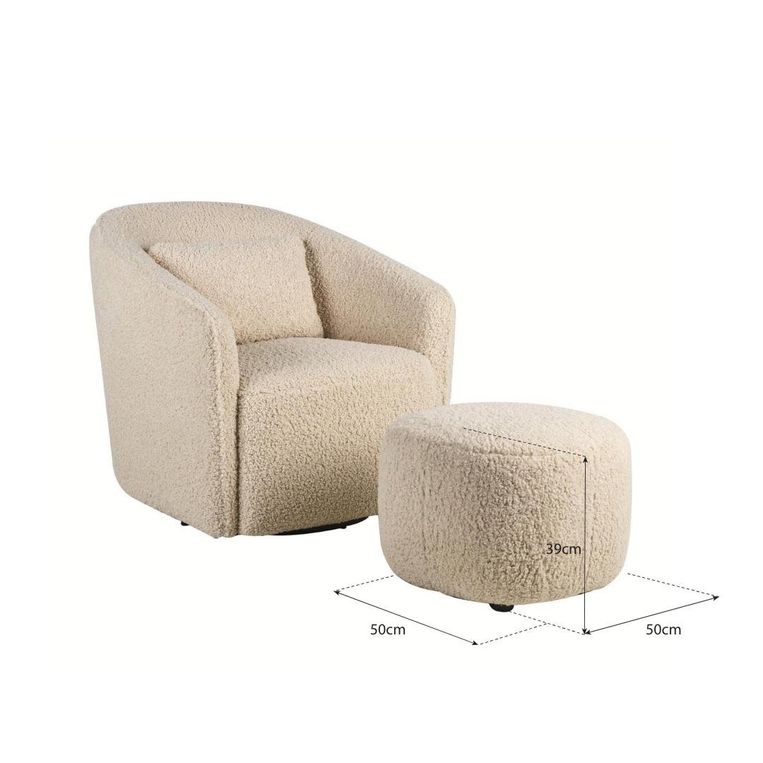 QUAX-Ottoman Gomi - Mohair Beige