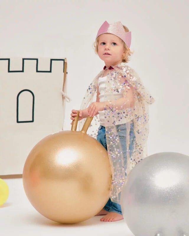 RATATAM KIDS-Ballon Sauteur Doré Pailleté