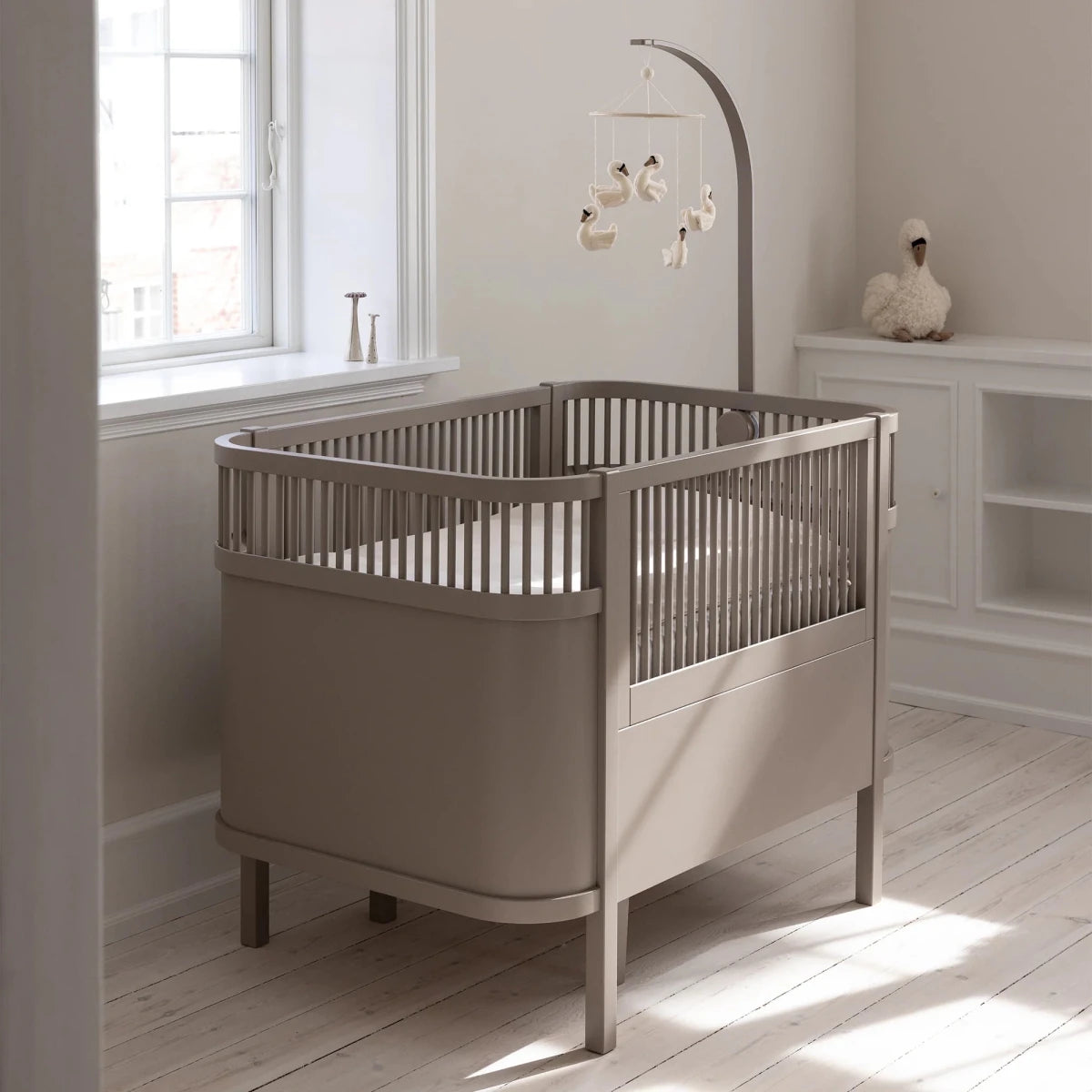 SEBRA-Lit Bébé évolutif Sebra en Bois 70x110 cm - Jetty Beige