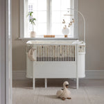 SEBRA-Lit Bébé évolutif Sebra en Bois 70x110 cm - Blanc