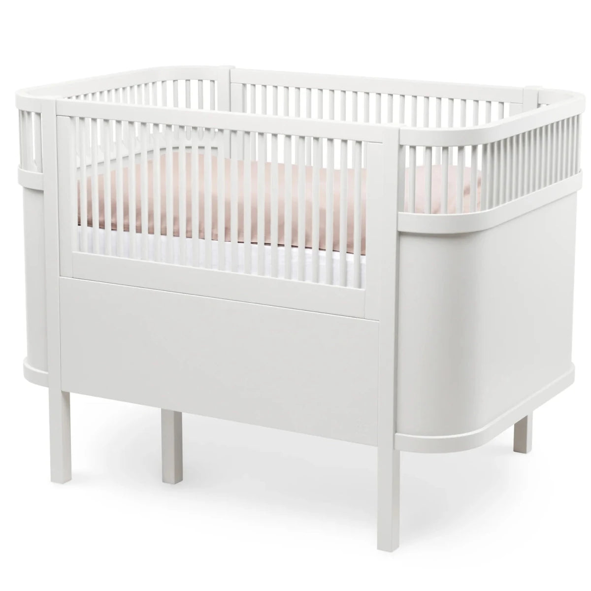 SEBRA-Lit Bébé évolutif Sebra en Bois 70x110 cm - Blanc