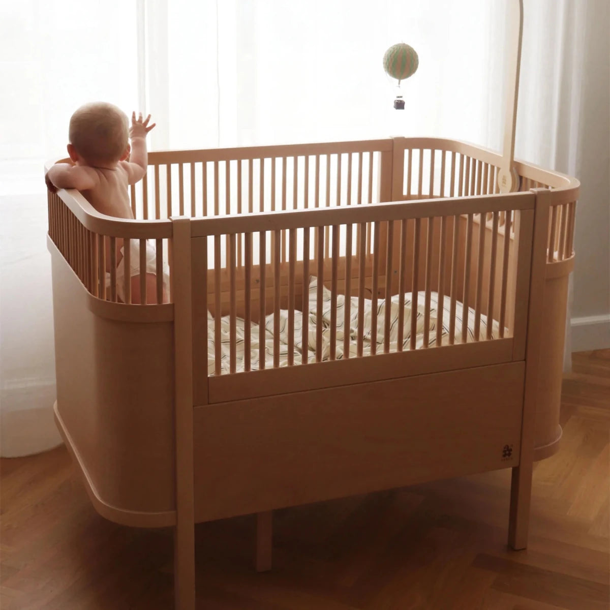 SEBRA-Lit Bébé évolutif Sebra en Bois 70x110 cm - Hêtre