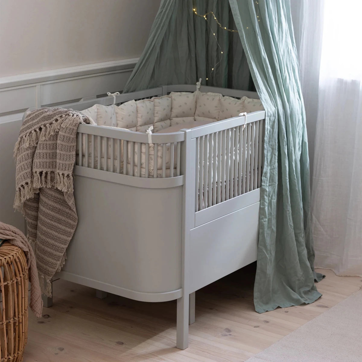 SEBRA-Lit Bébé évolutif Sebra en Bois 70x110 cm - Stone