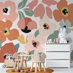 MUNKS & ME-Papier Peint Chambre Enfant Floral De Sienne - Lumineux