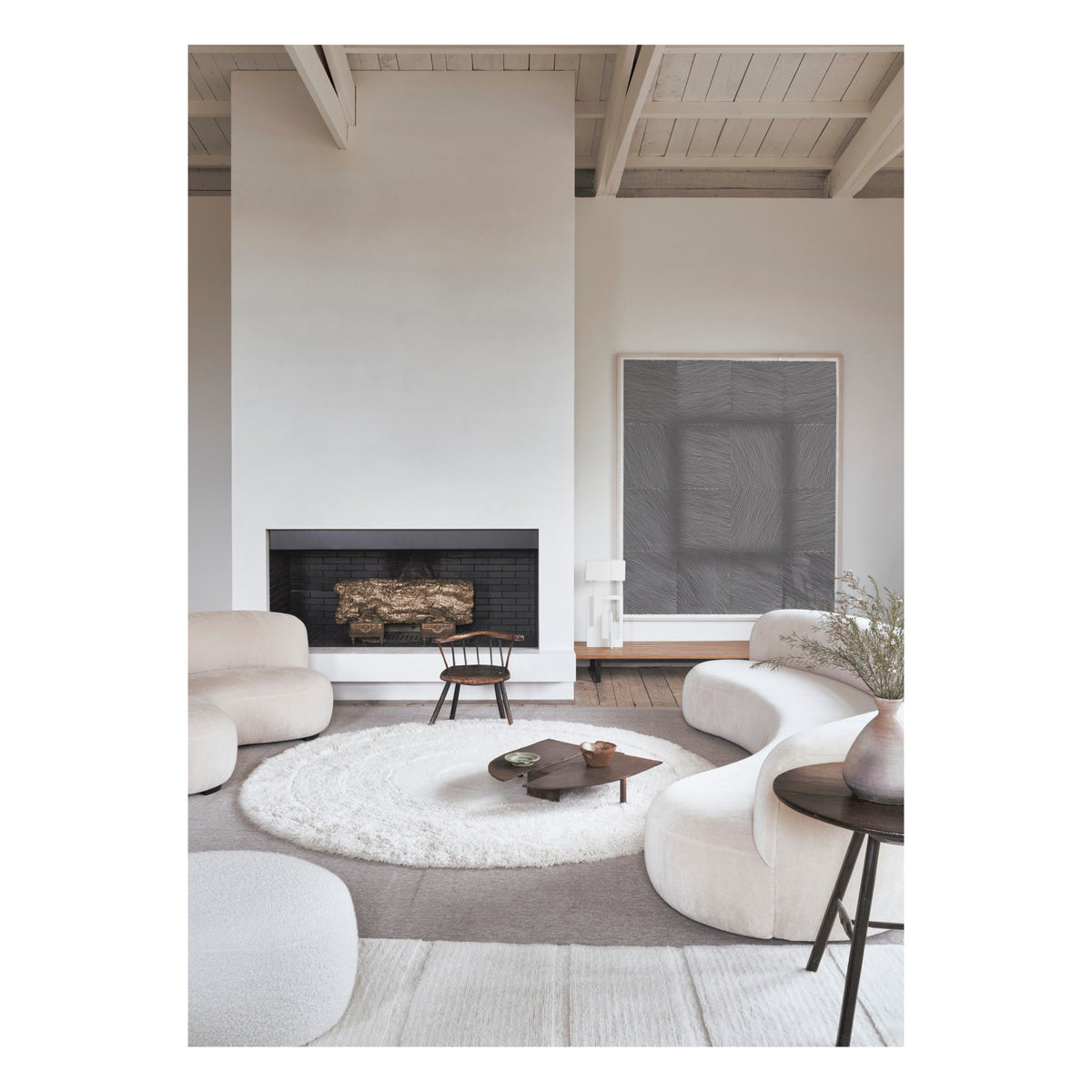 LORENA CANALS-Tapis en Laine Lavable Steppe Blanc - 5 Tailles Disponibles