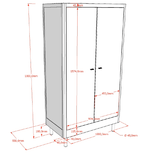 VIPACK-Armoire 2 Portes Forrest – En Chêne