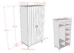 VIPACK-Armoire 2 Portes Sezane – Argile Et Noyer