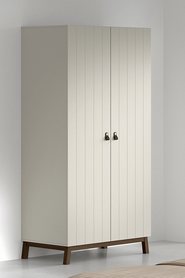 VIPACK-Armoire 2 Portes Sezane – Argile Et Noyer
