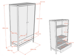 VIPACK-Armoire 2 Portes Swingo – Argile