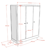 VIPACK-Armoire 3 Portes Forrest – En Chêne