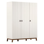 VIPACK-Armoire 3 Portes Sezane – Argile Et Noyer