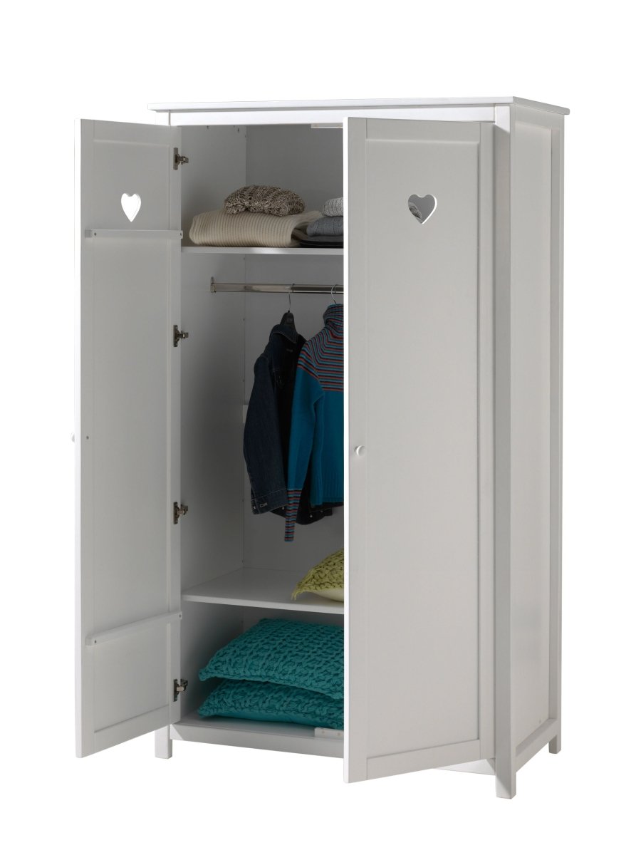VIPACK-Armoire AMORI 2 Portes Blanc