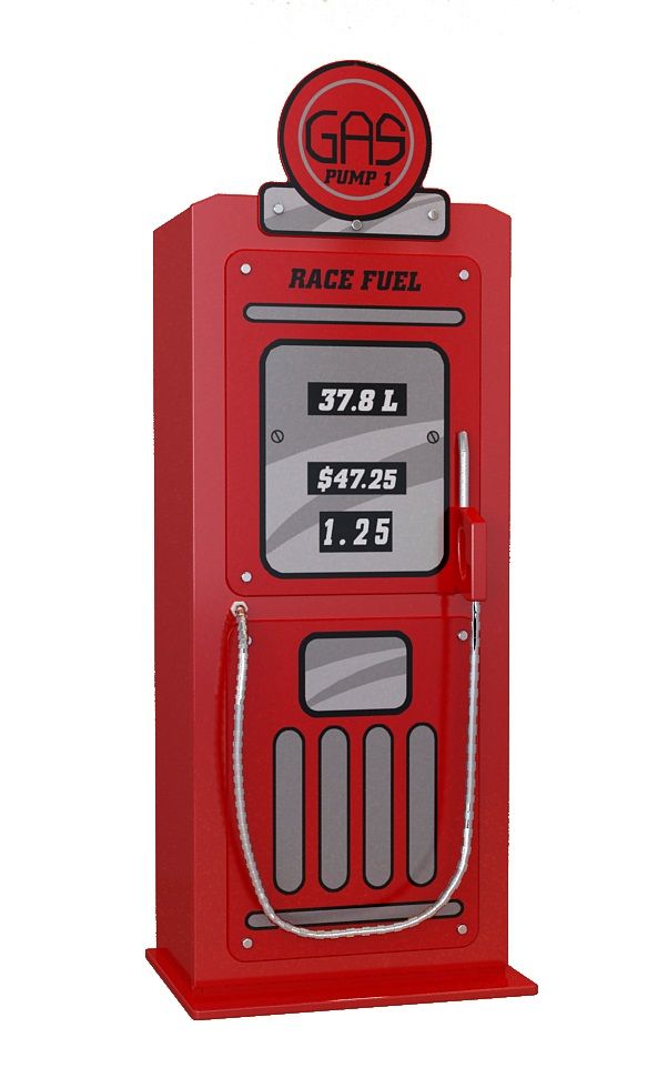 VIPACK-Armoire GAS PUMP Rouge Pour Lit Voiture