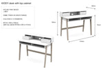 VIPACK-Bureau KIDDY Blanc