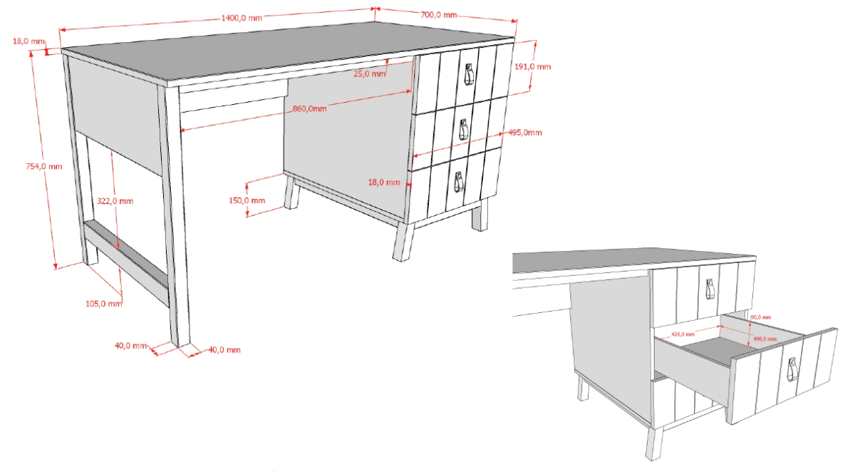 VIPACK-Bureau Sezane – Argile Et Noyer