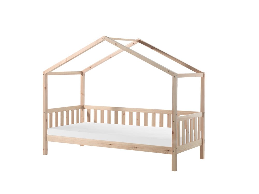 VIPACK-Lit Cabane DALLAS Avec Matelas Assorti 90x200cm