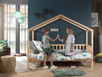 VIPACK-Lit Cabane DALLAS Avec Matelas Assorti 90x200cm