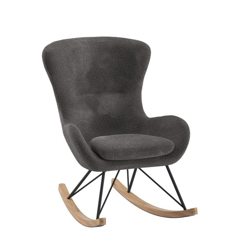 VIPACK-Chaise À Bascule Maxi ROCKY Bouclé Anthracite