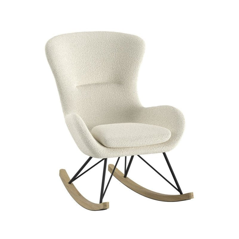 VIPACK-Chaise À Bascule Maxi ROCKY Bouclé Beige