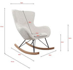 VIPACK-Chaise À Bascule Maxi ROCKY Bouclé Beige
