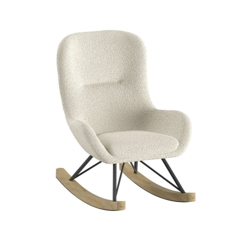 VIPACK-Chaise À Bascule Mini ROCKY Bouclé Beige