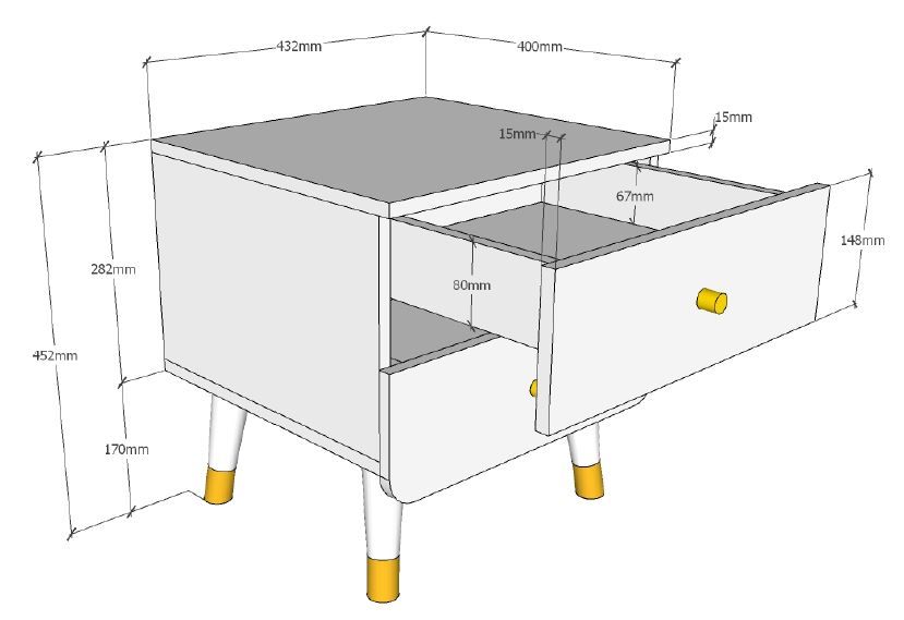 VIPACK-Chevet BILLY Vert Olive