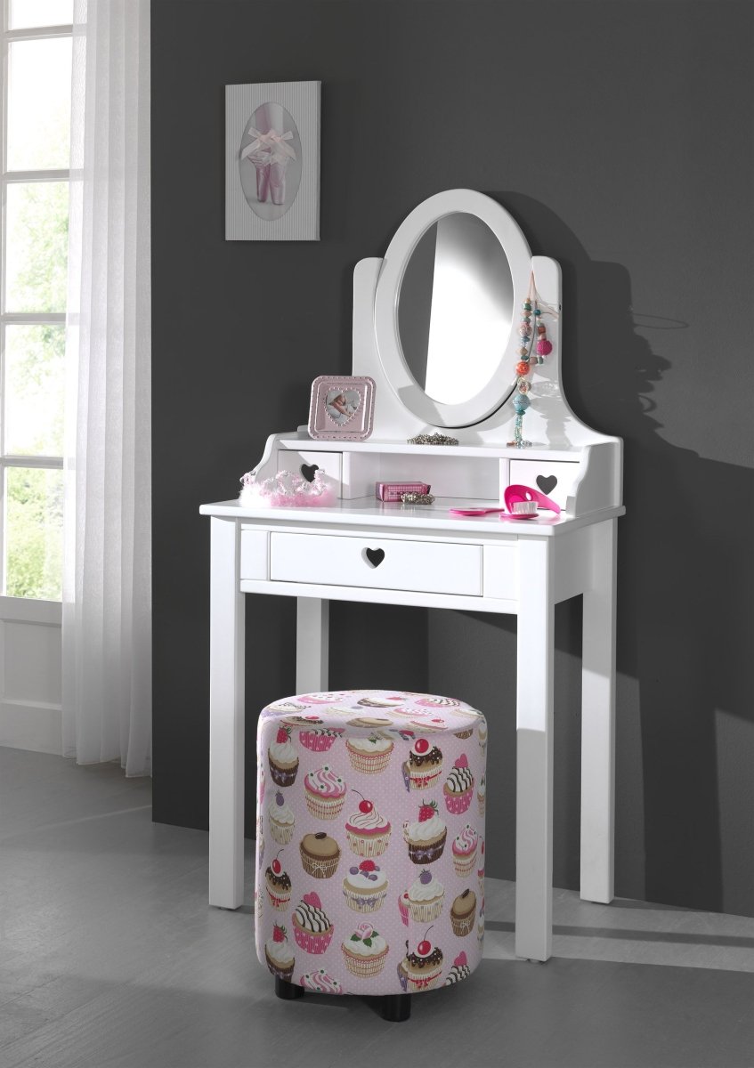 VIPACK-Coiffeuse AMORI Blanc