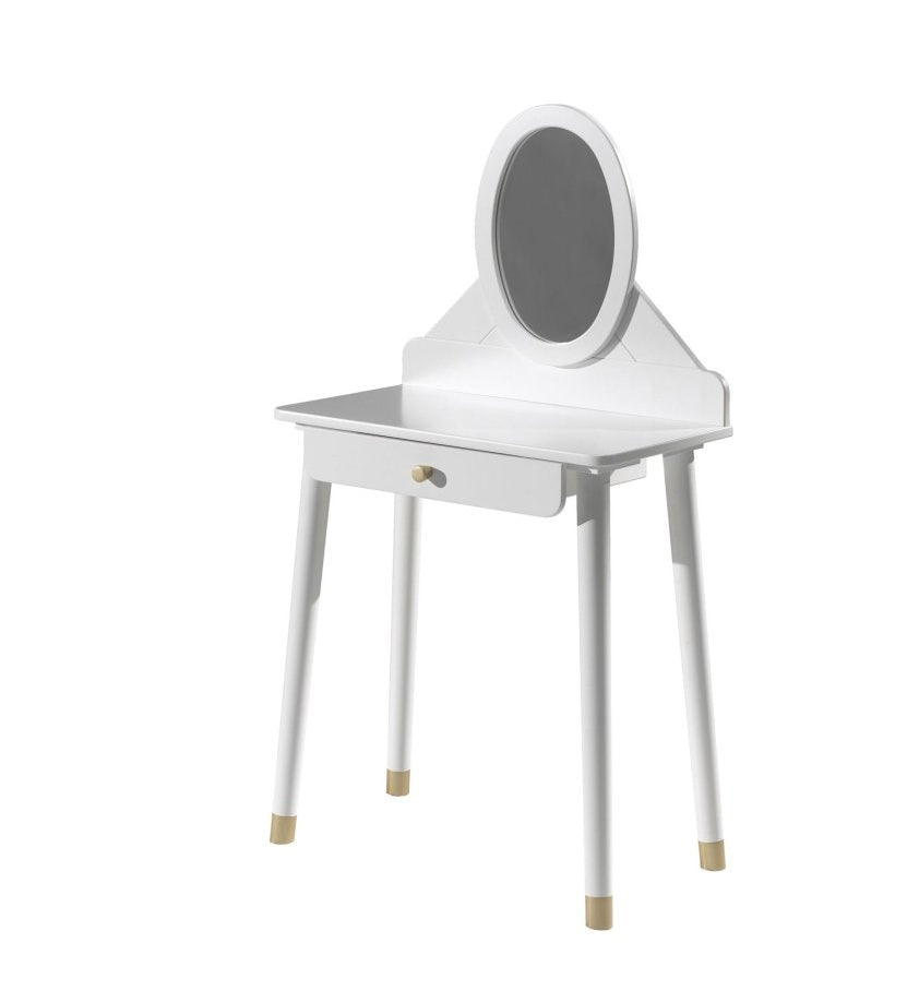 VIPACK-Coiffeuse BILLY Blanc Satiné