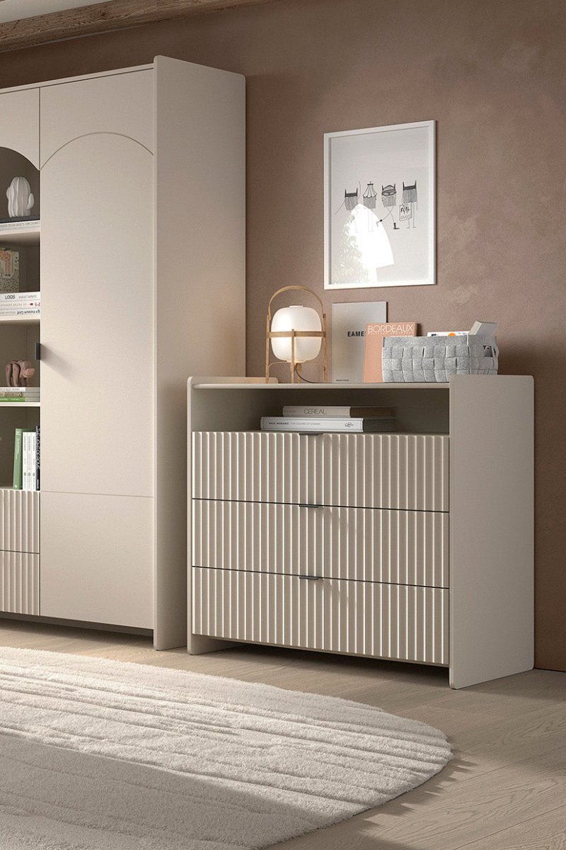 VIPACK-Commode À 3 Tiroirs Lux – Argile