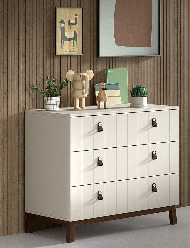 VIPACK-Commode À 3 Tiroirs Sezane – Argile Et Noyer