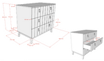 VIPACK-Commode À 3 Tiroirs Sezane – Argile Et Noyer