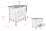 VIPACK-Commode À 3 Tiroirs Swingo – Argile